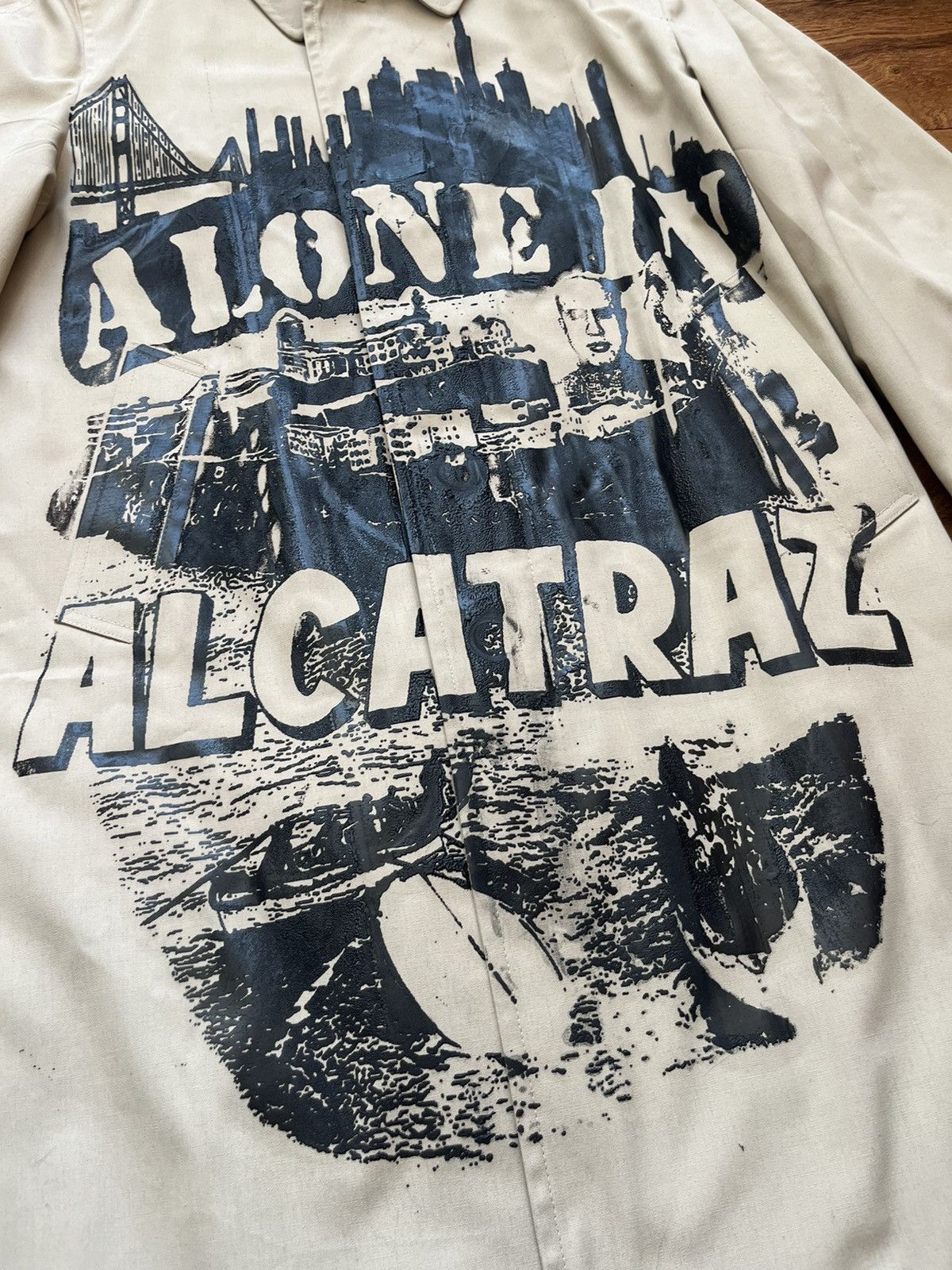Vintage Custom Alcatraz Up-Cycled Long Coat Size US M / EU 48-50 / 2 - 6 Thumbnail