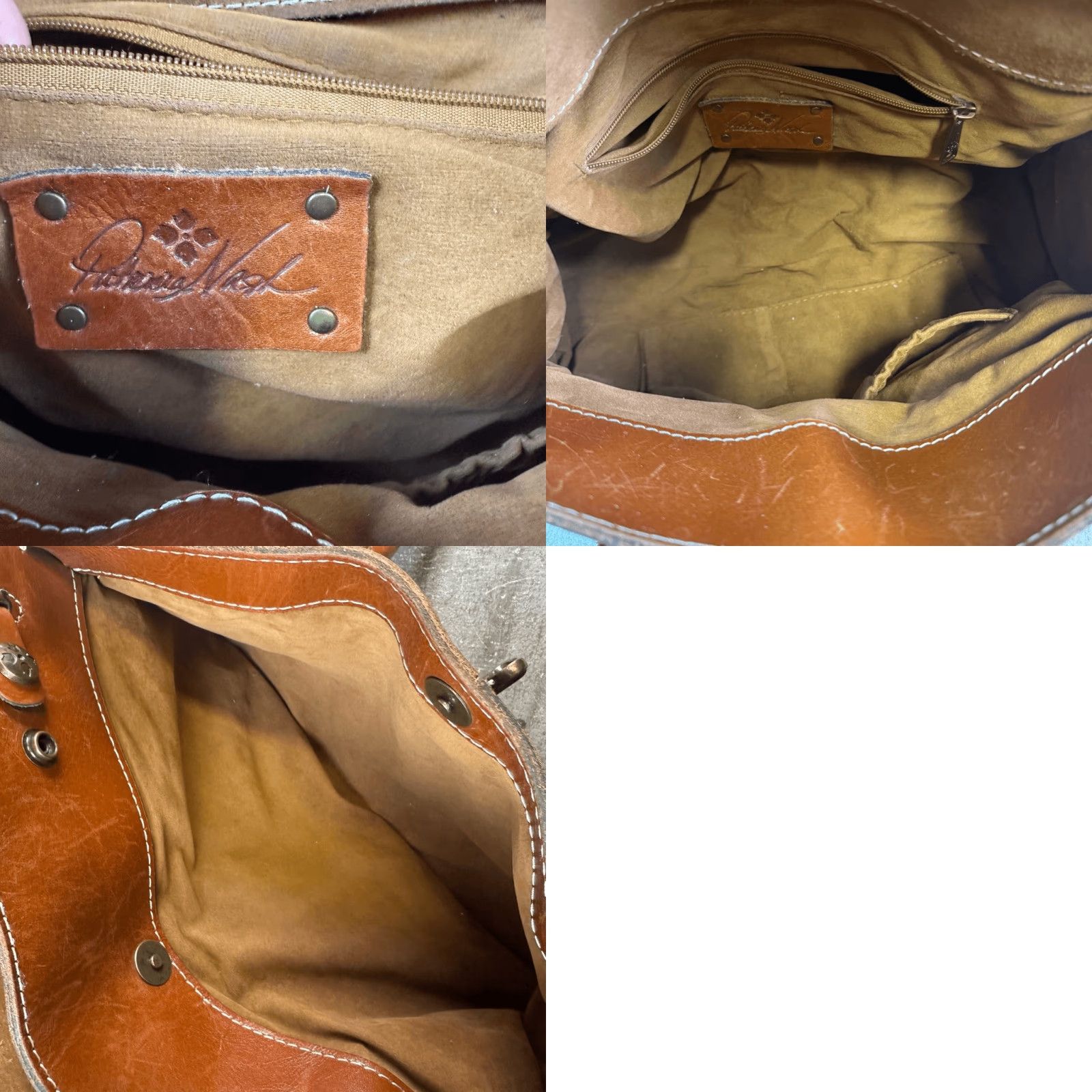 Patricia Nash Patricia Nash Vienna Satchel Leather Shoulder Bag Medium Womens Tan Brown Multicolor Purse Bag Size ONE SIZE - 9 Thumbnail