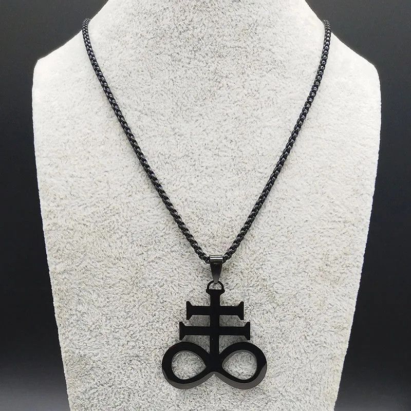 Jewelry Satan Cross Pendant Charms Necklace Emblem Talisman Size ONE SIZE - 4 Thumbnail