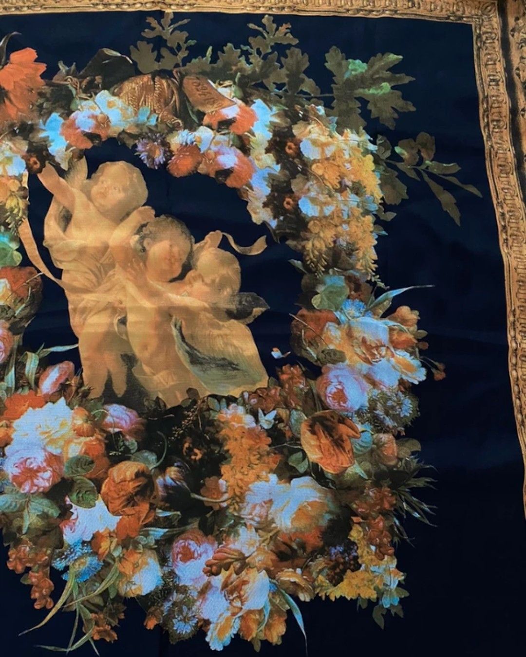 Dolce & Gabbana PRINTED CUPIDS SILK SCARF Size ONE SIZE - 3 Thumbnail