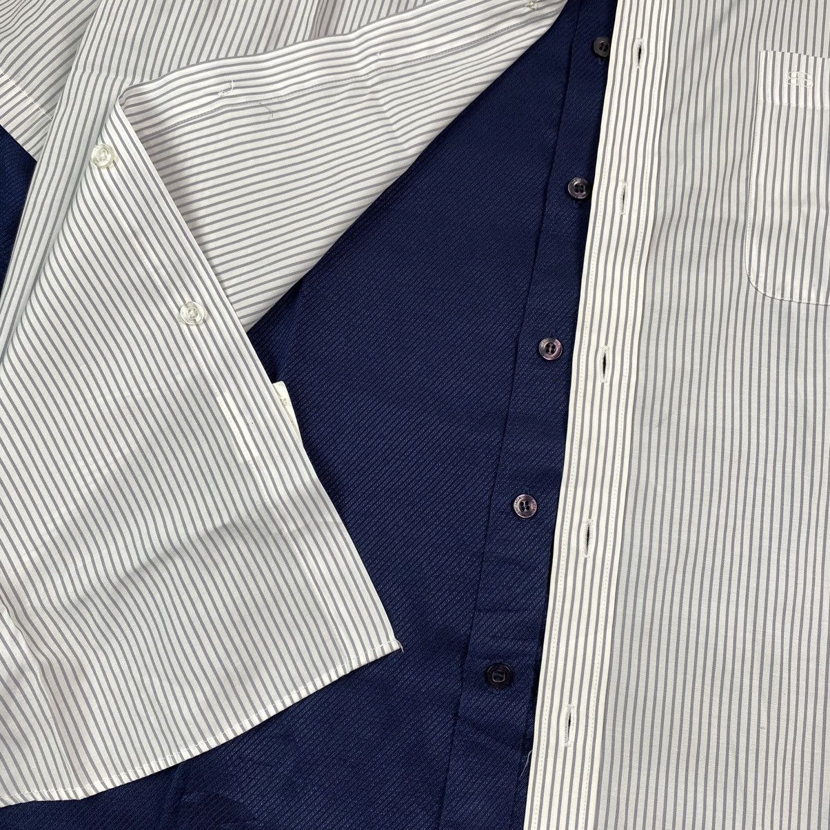 Balenciaga Balenciaga double layered vintage shirt button Size US L / EU 52-54 / 3 - 4 Thumbnail