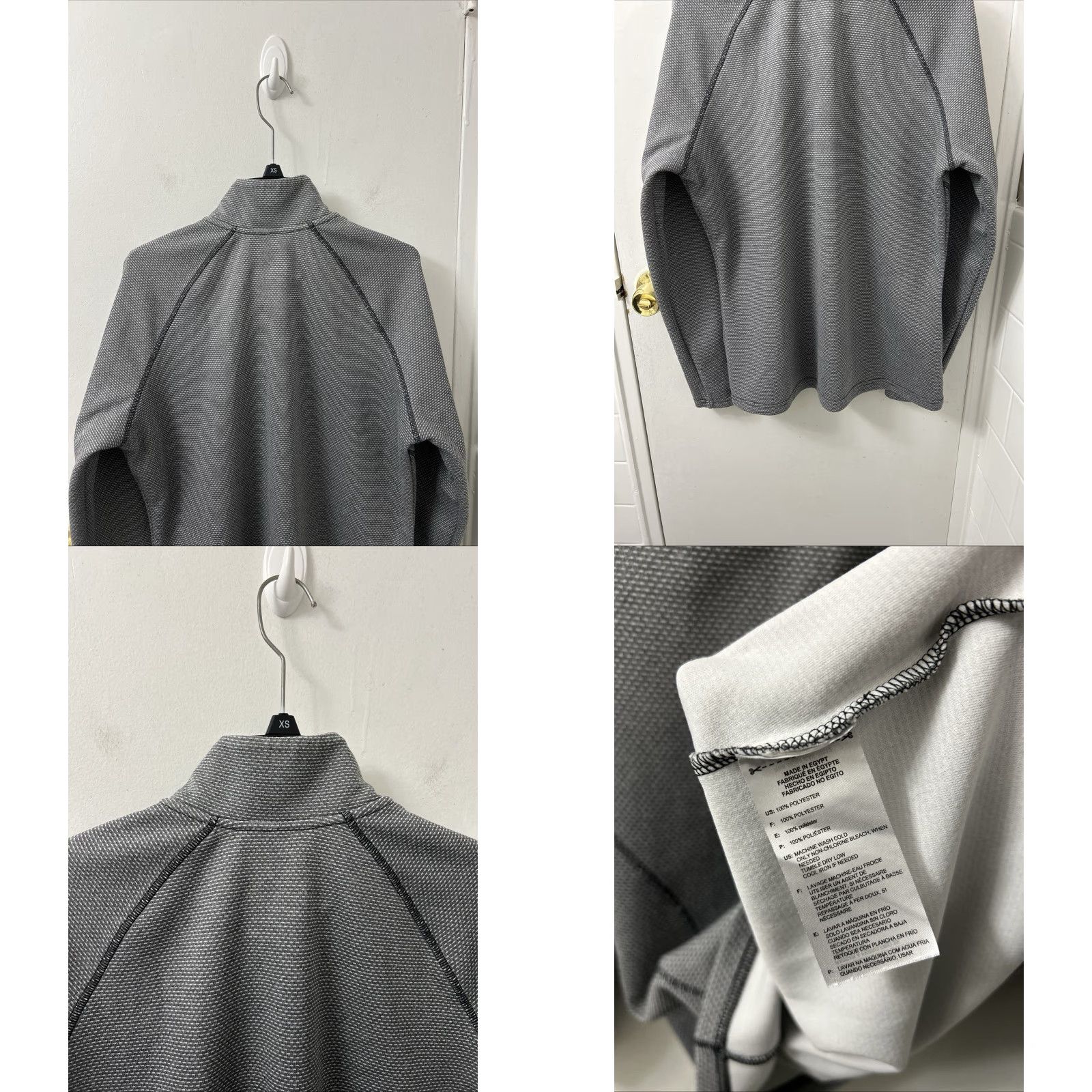 Adidas Adidas Golf Pullover 1/4 Zip Womens L Gray Textured Waffle | Long Sleeve Shirt Jacket Sweatshirt Activewear Golf Mens Womens Size L / US 10 / IT 46 - 8 Thumbnail