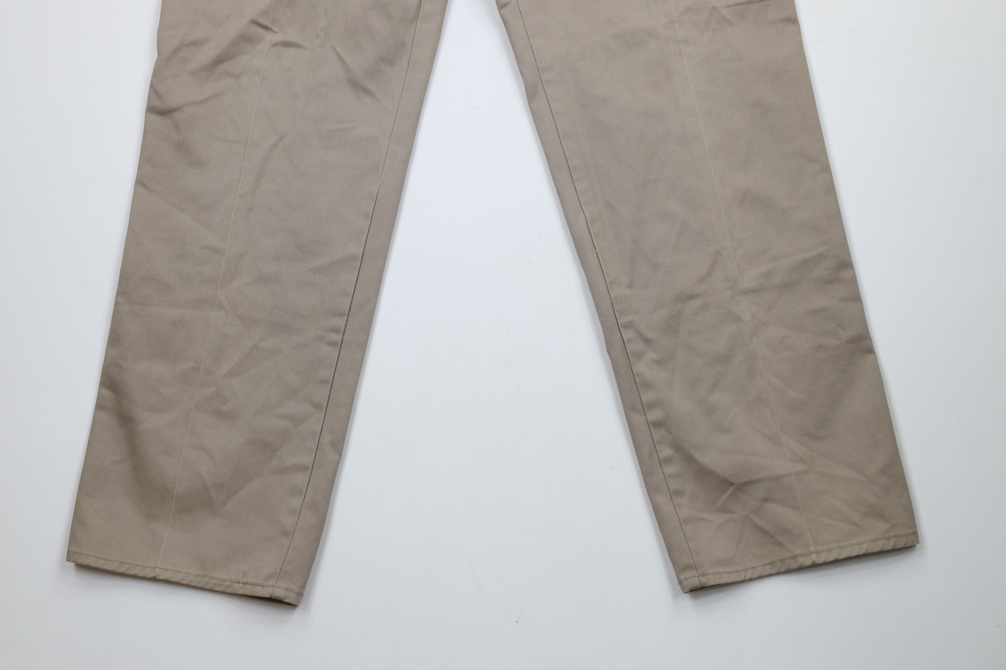 Vintage Vintage 90s Duxbak Straight Leg Chino Pants Beige Cotton Size US 32 / EU 48 - 4 Thumbnail