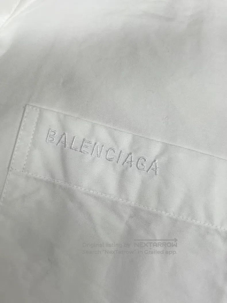 Balenciaga Balenciaga Small Logo Long Sleeve Solid Shirt, Size 34 Size XXS / US 00 / IT 34 - 7 Thumbnail