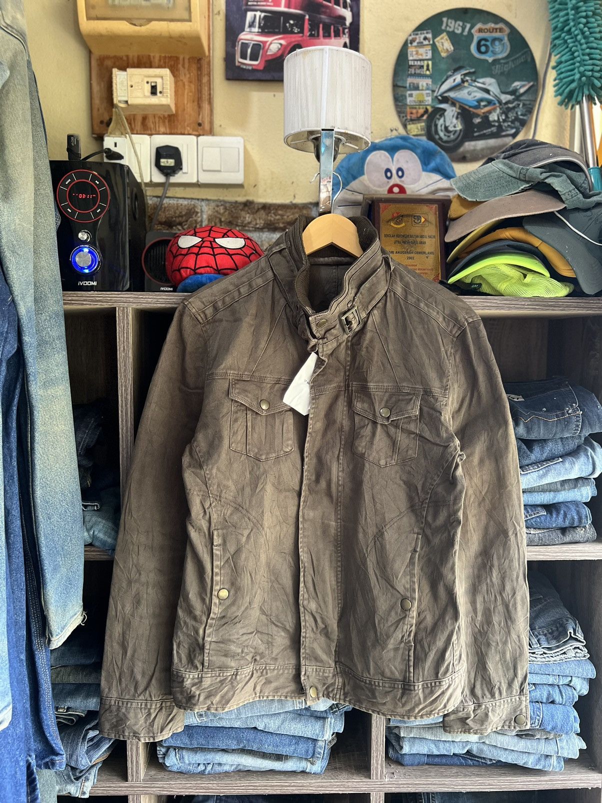 Michel Klein 🔥Klein Plus Homme Army Green Jacket Size US S / EU 44-46 / 1 - 1 Thumbnail