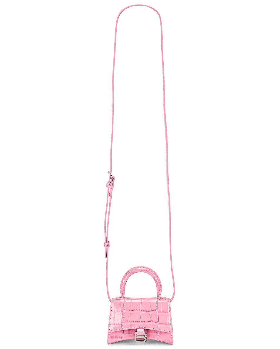 Balenciaga oc11z1125 Size: OS / Hourglass Mini Bag in Pink Size ONE SIZE - 6 Thumbnail