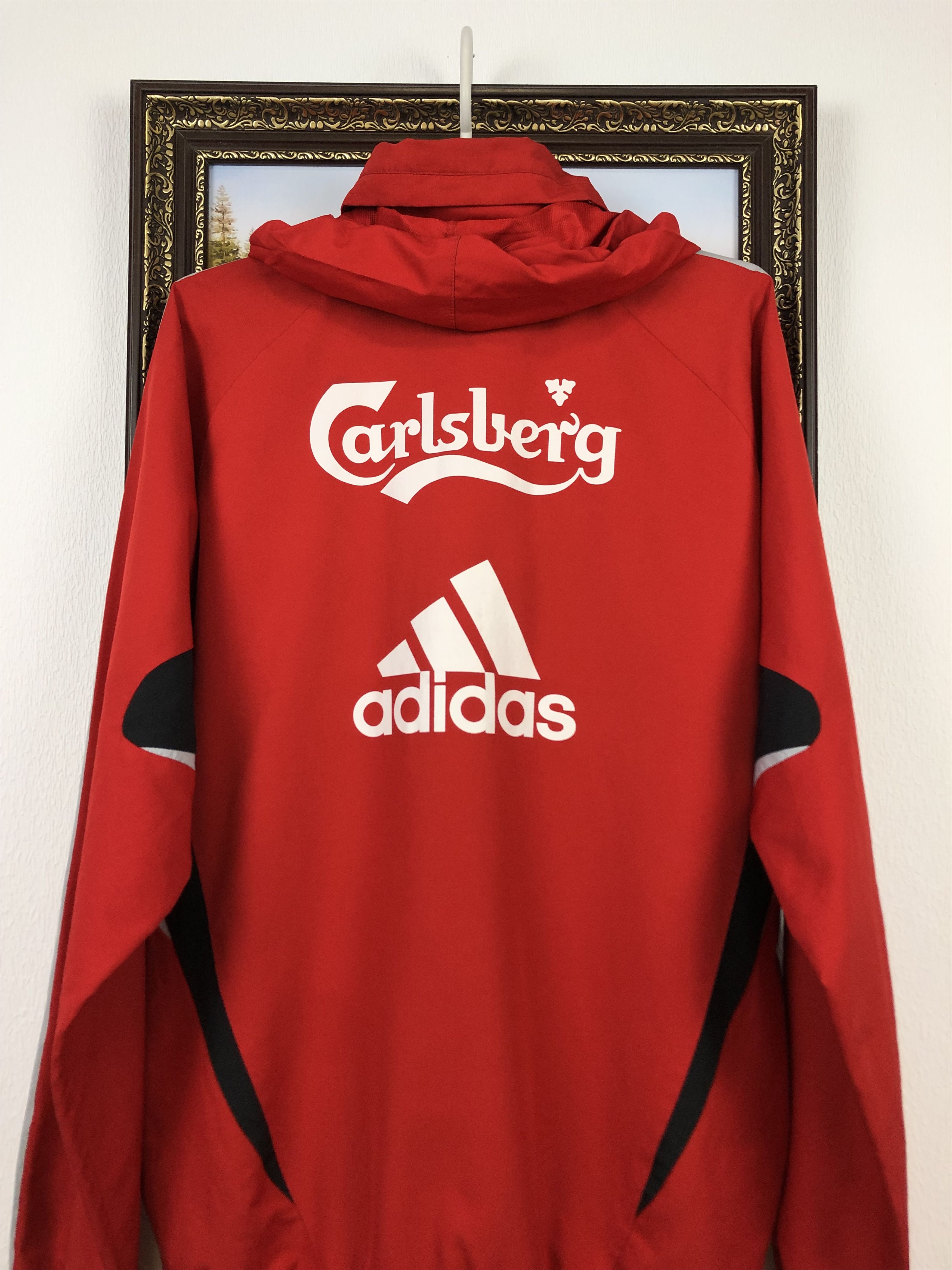 Adidas Vintage Liverpool Football Jacket Sweatshirt Hooded Soccer Size US L / EU 52-54 / 3 - 15 Thumbnail