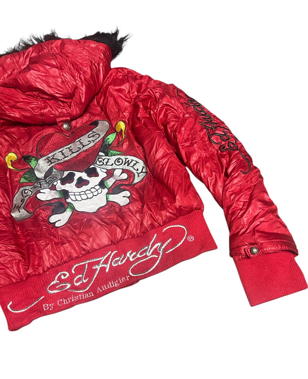 Ed Hardy Rare Ed Hardy fur jacket by christian audigier Size US M / EU 48-50 / 2 - 3 Thumbnail