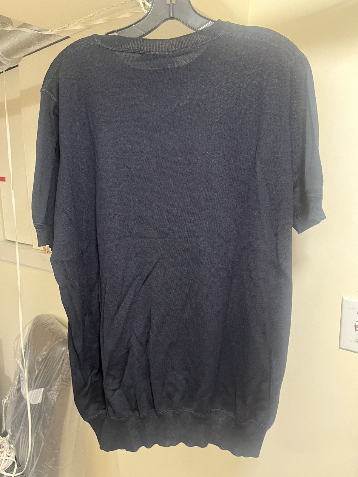 Prada Prada Logo Short Sleeve Cashmere Wool Sweater Sz 52 Size US L / EU 52-54 / 3 - 4 Thumbnail