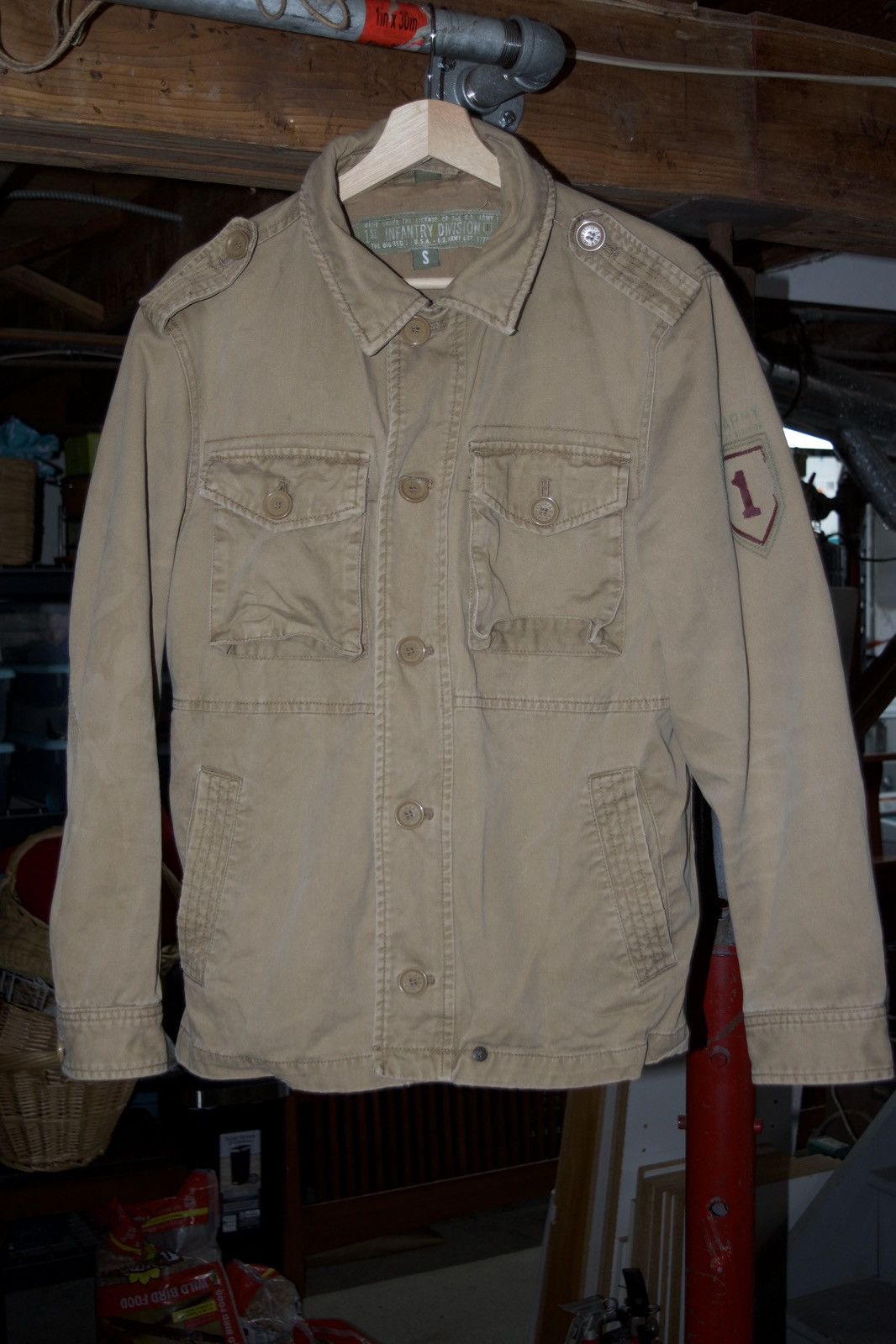 Image of Vintage Infantry Coat in Tan, Men's (Size Small)