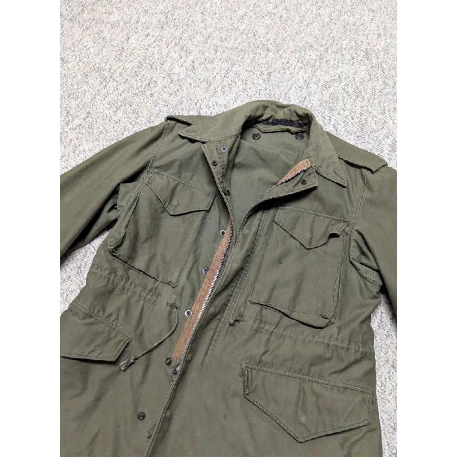 Vintage VINTAGE US ARMY M1943 40 Field Jacket Green Cotton M-43 Jacket Mens M White? Size US M / EU 48-50 / 2 - 5 Thumbnail