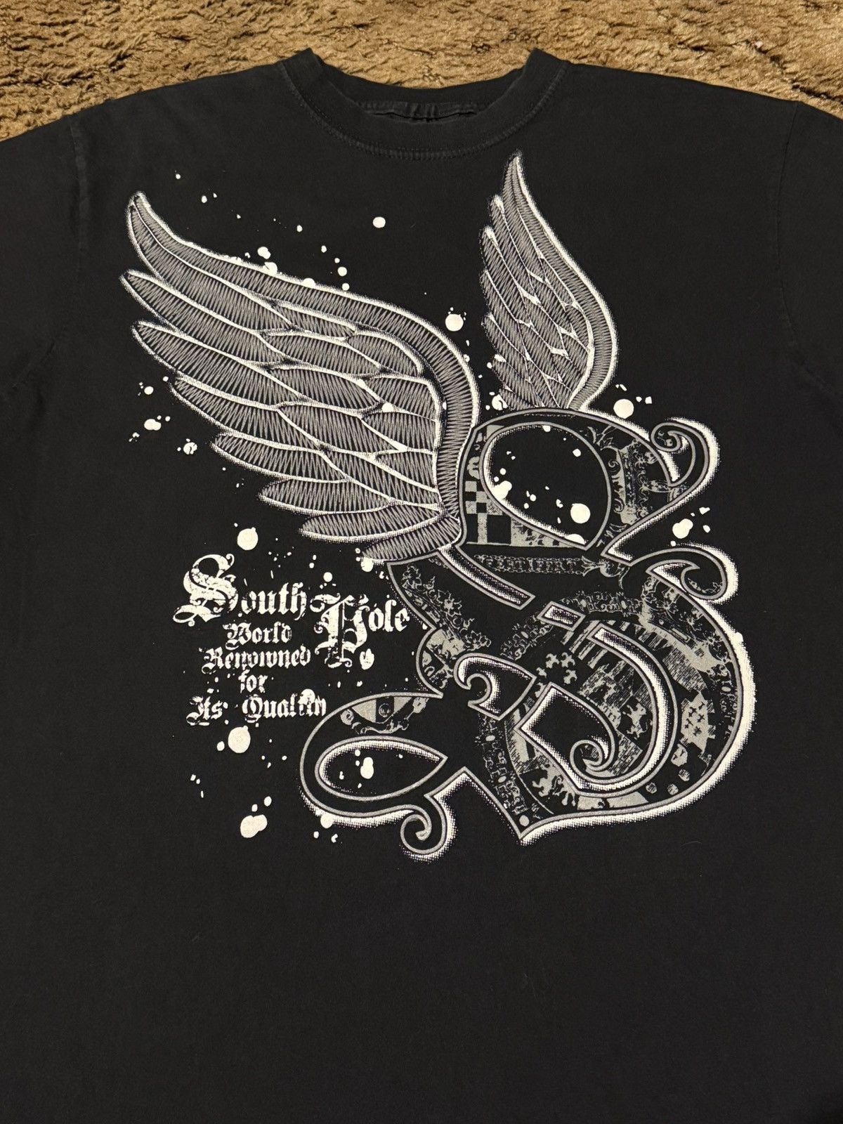 Southpole Vintage Y2K Southpole Flying S T-shirt Tee Black XLarge Size US XL / EU 56 / 4 - 2 Thumbnail
