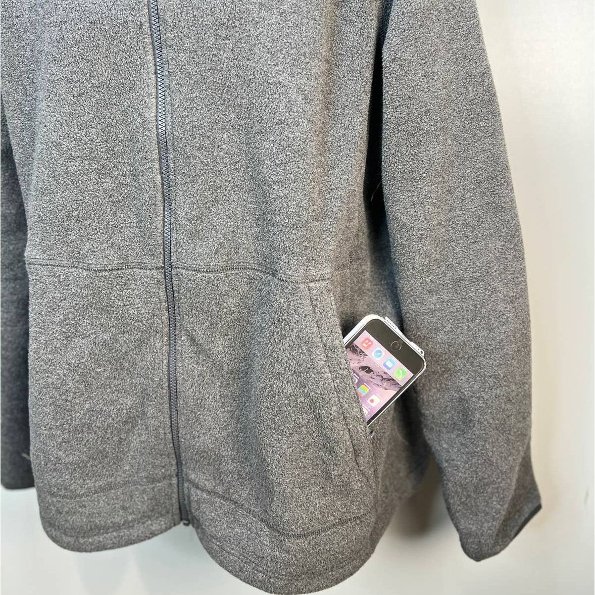 L.L. Bean L.L.Bean Sweater Fleece Full-Zip Jacket Tall Gray Charcoal Size US XXL / EU 58 / 5 - 5 Thumbnail