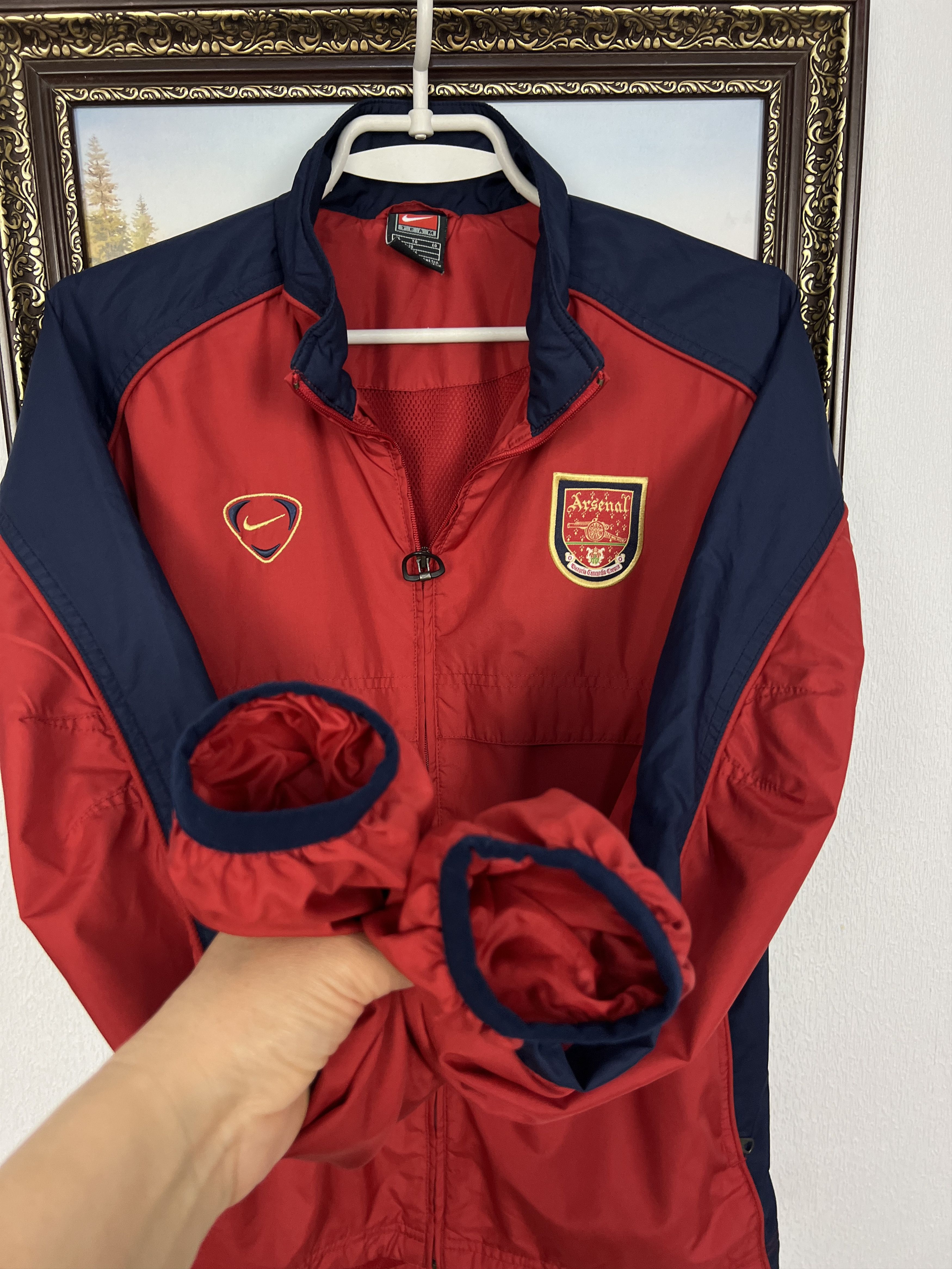 Nike Vintage Arsenal Football Train Jacket Soccer Windbreaker Size US XS / EU 42 / 0 - 6 Thumbnail