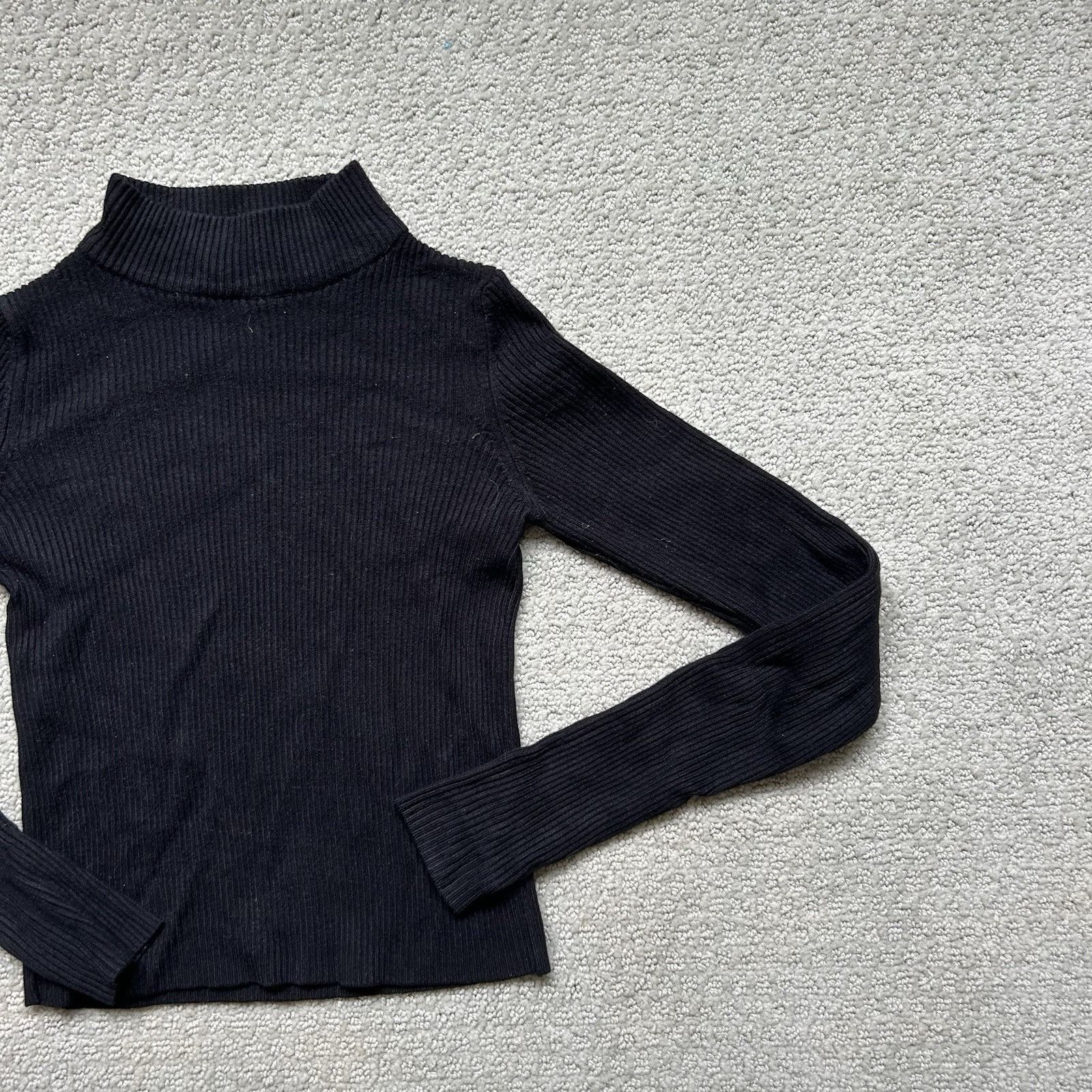 Pull & Bear Pull&Bear Womens Top Black Mock Neck Turtleneck Sweater Jump Size XS / US 0-2 / IT 36-38 - 3 Thumbnail