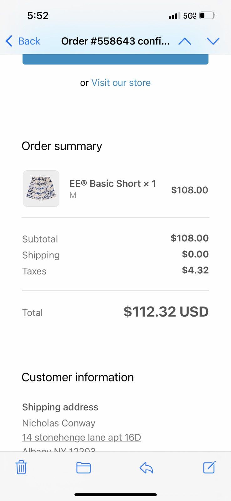 Eric Emanuel Eric Emanuel white fins up Tyrrell Winston shorts medium Size US 30 / EU 46 - 2 Thumbnail