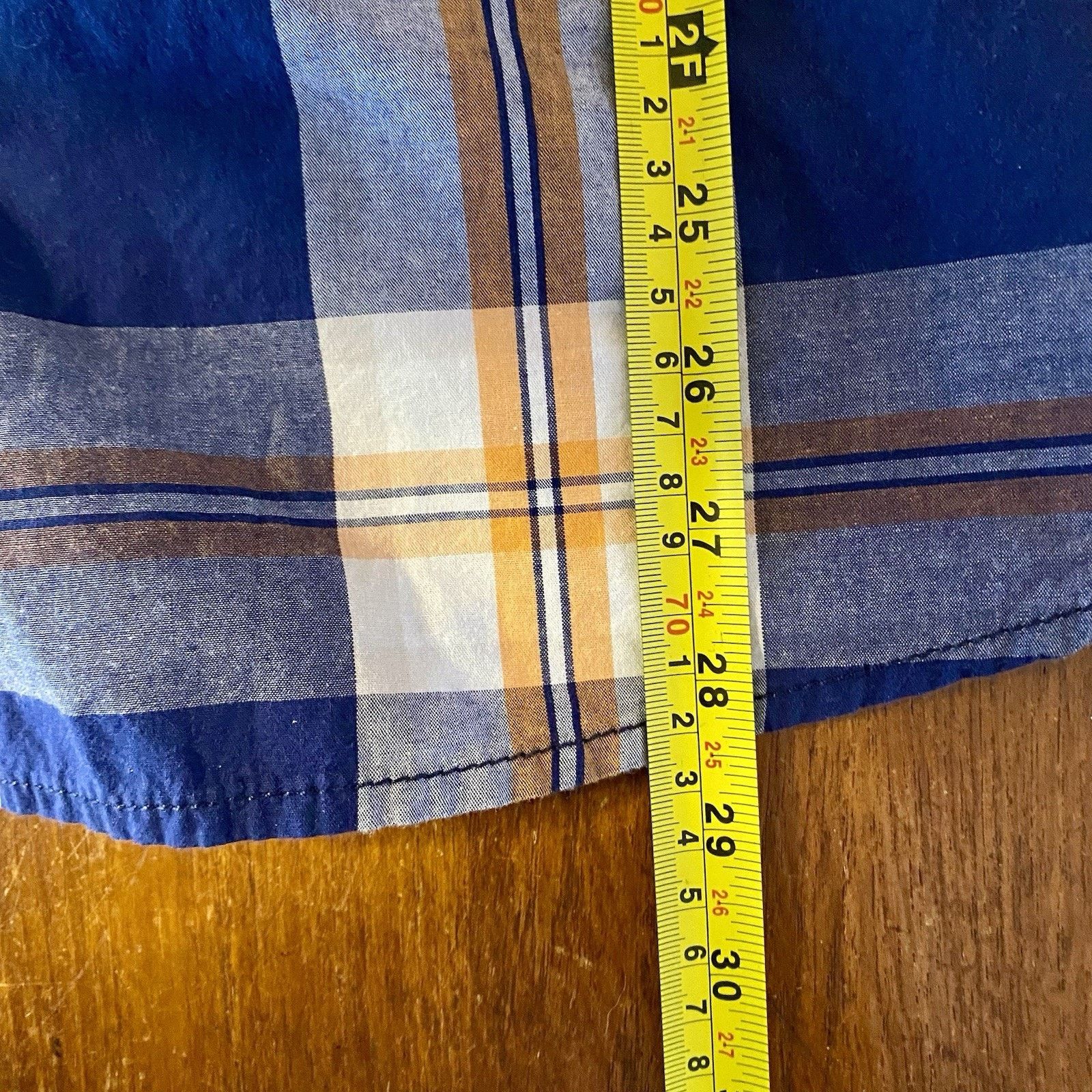 Urban Pipeline Men’s XL Shirt Blue Western blue plaid pearl snap Size US XL / EU 56 / 4 - 8 Thumbnail