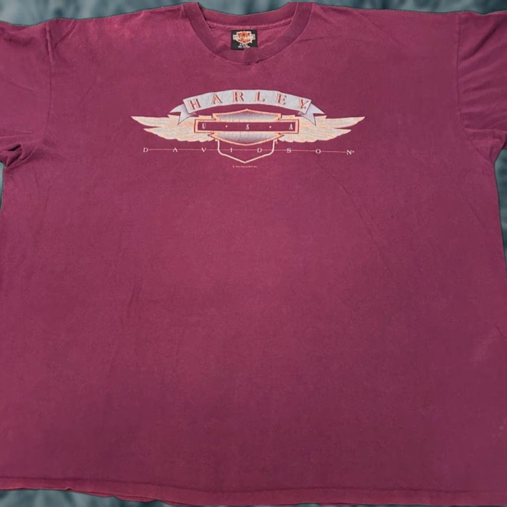 Harley Davidson VINTAGE Harley-Davidson USA Logo South Carolina 1993 VTG Shirt Mens 3XL Purple T-Shirt 90s Size US XXL / EU 58 / 5 - 1 Thumbnail