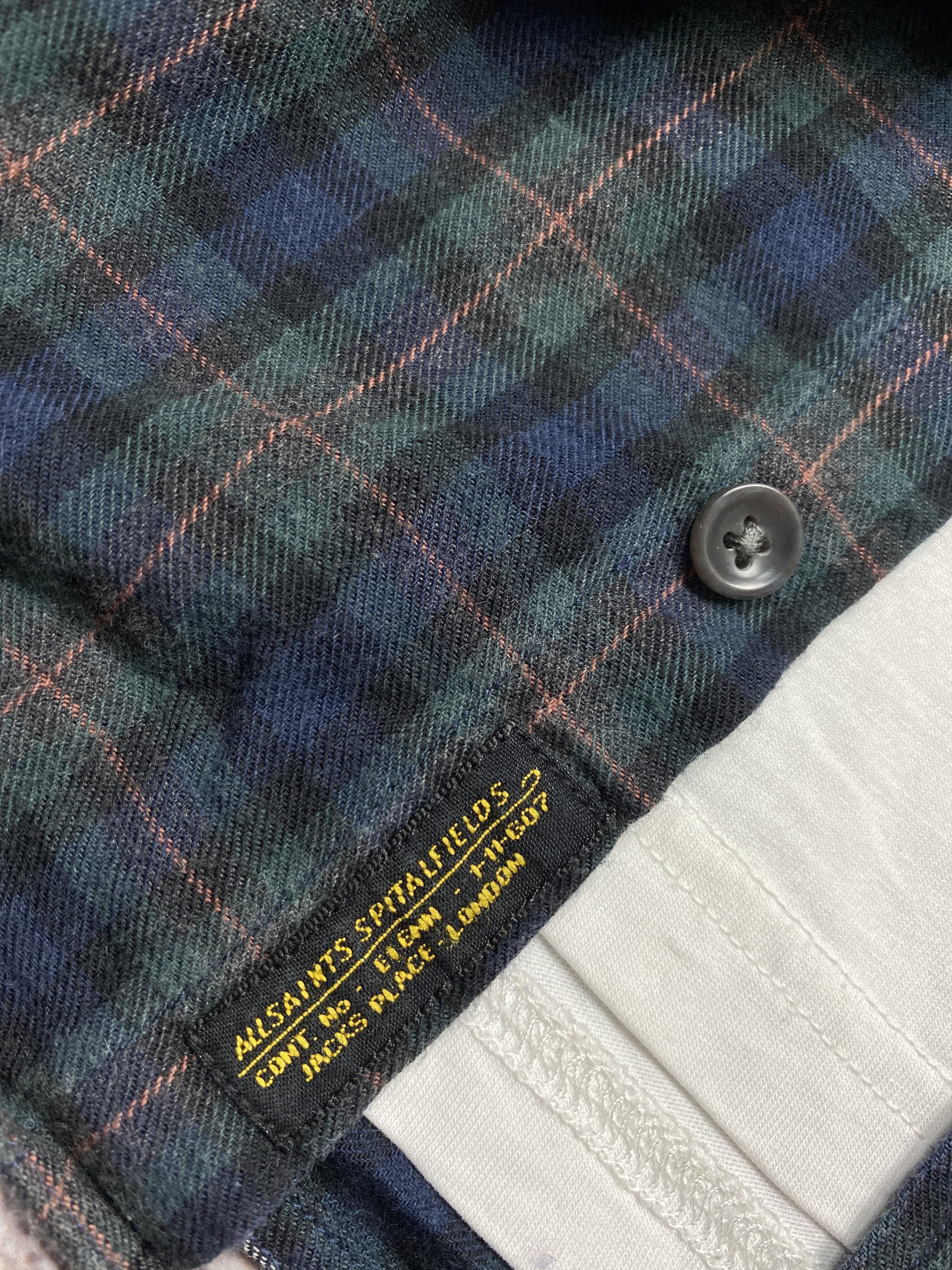 Allsaints Allsaints Mens Flannel Plaid Darby Long Sleeve Shirt Size US M / EU 48-50 / 2 - 4 Thumbnail