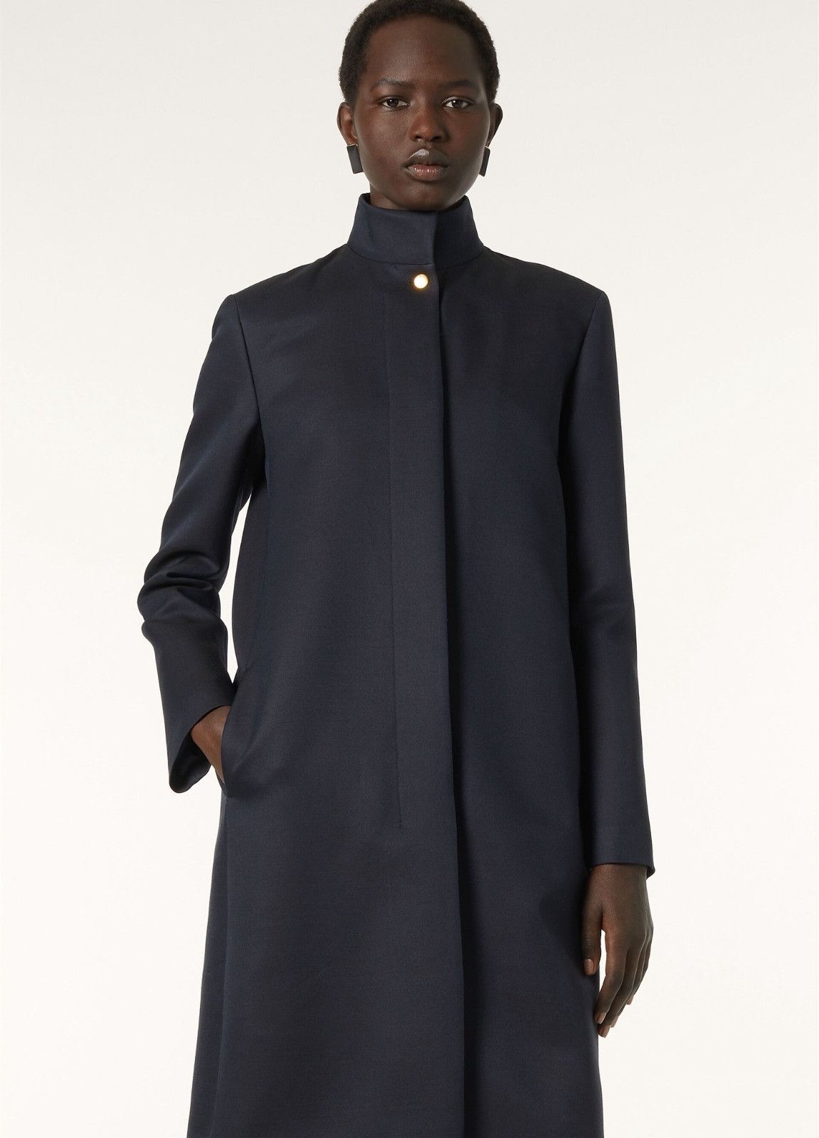 Loro Piana o1srvl11e0526 FAP1172 Danny Car Coat in Navy Blue Size L / US 10 / IT 46 - 6 Thumbnail