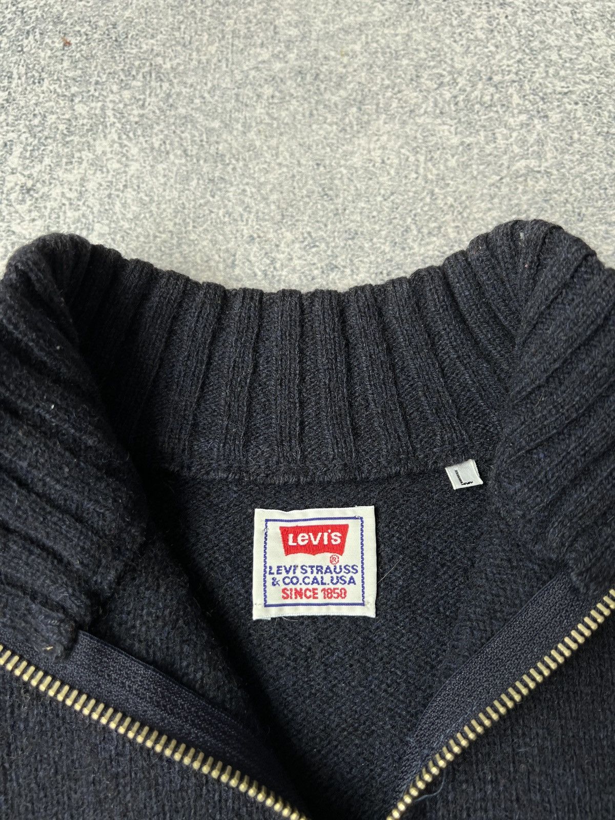 Levi's × Vintage Vintage Wool Levi’s 1/4 zip sweatshirt Size US L / EU 52-54 / 3 - 7 Thumbnail