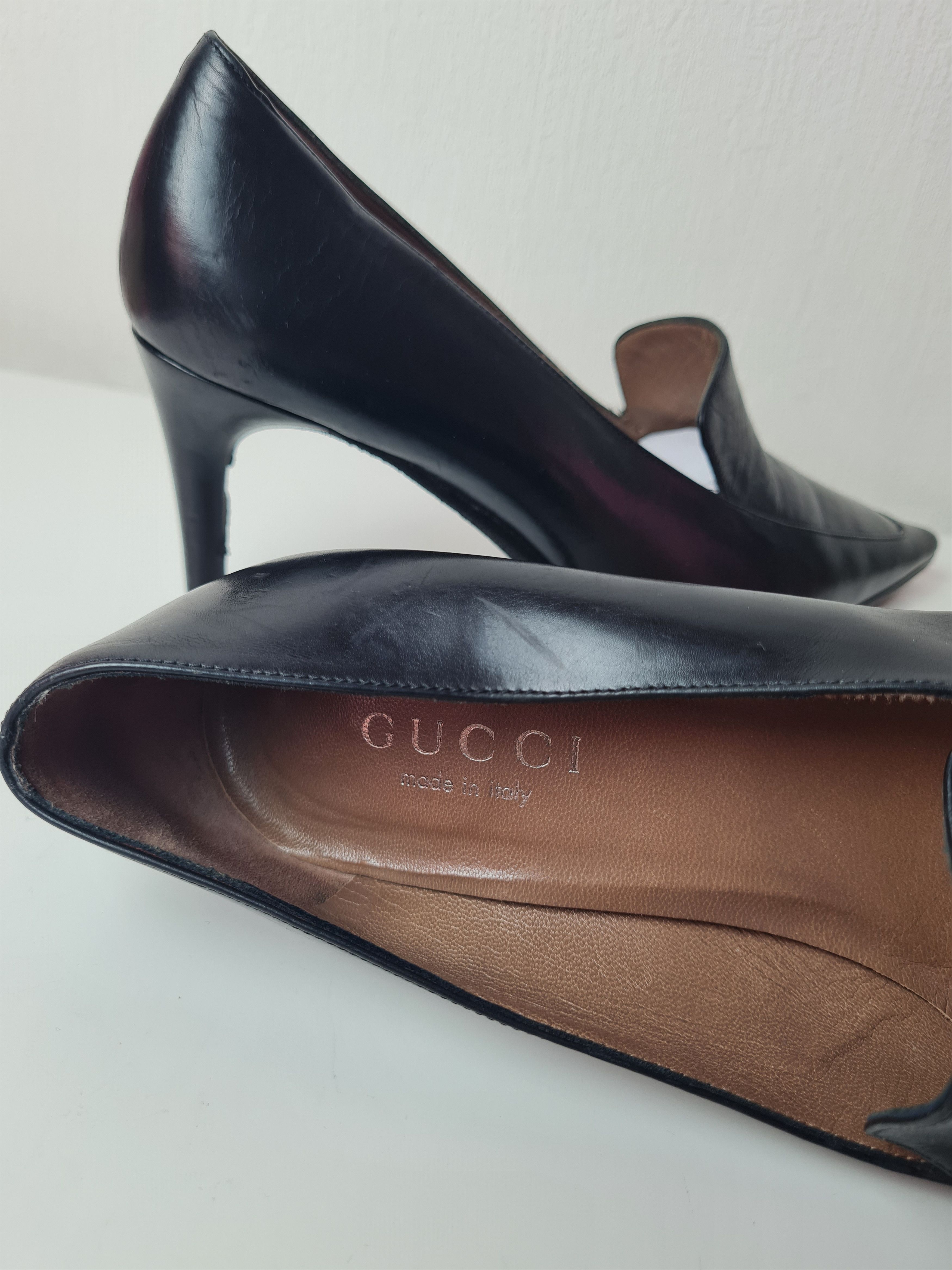 Gucci Vintage shoes Gucci almond toe heels black Luxury Sz 38 Size US 8 / IT 38 - 4 Thumbnail