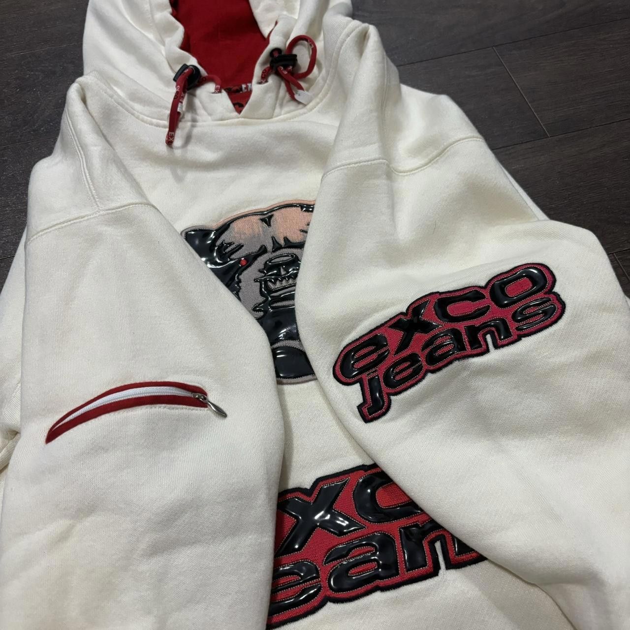 Designer Vintage exco bulldog hoodie 00s S fits L/XL Size US L / EU 52-54 / 3 - 4 Thumbnail