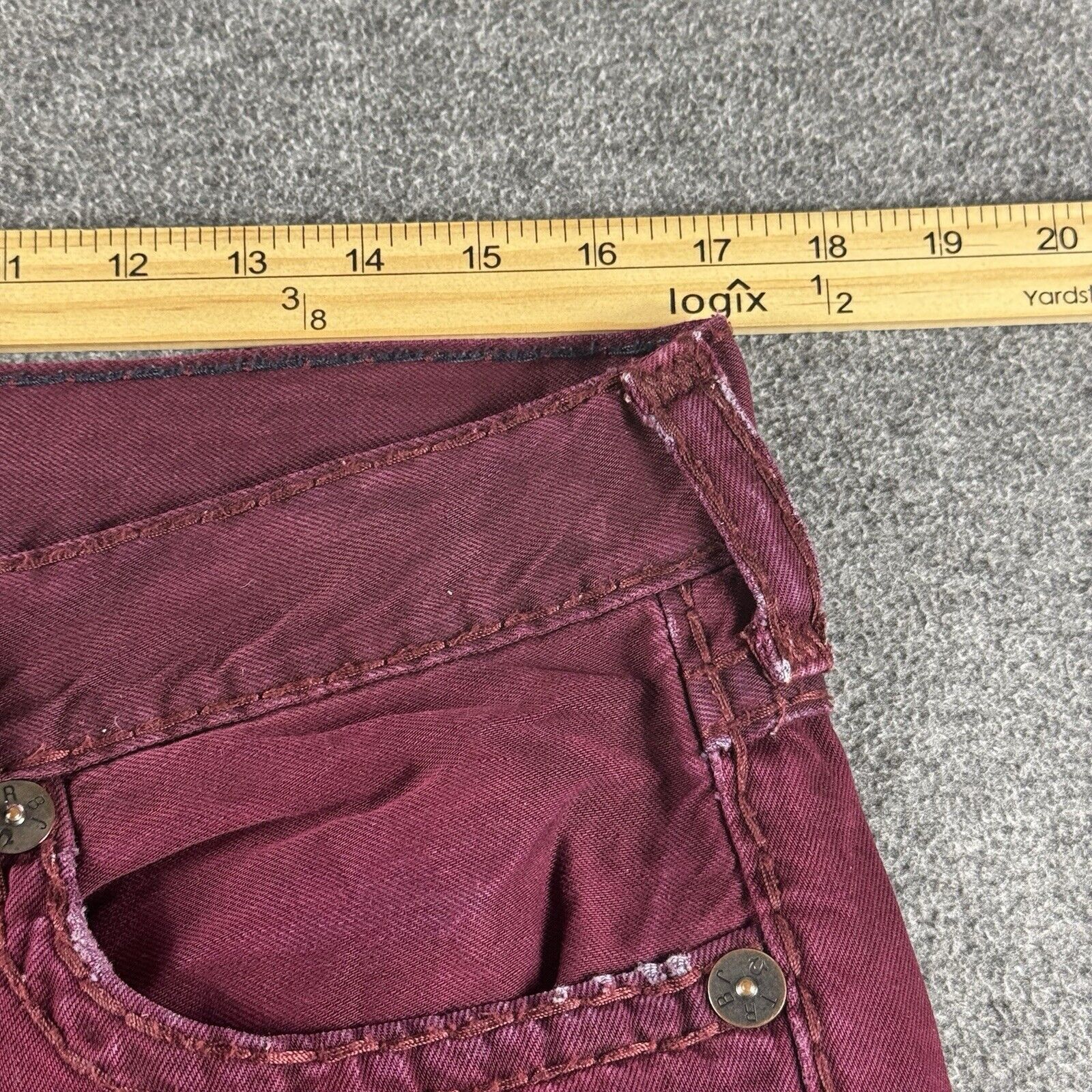 True Religion True Religion Ricky Relax Straight Jeans Red Size 33 X 34 Size US 33 - 8 Thumbnail