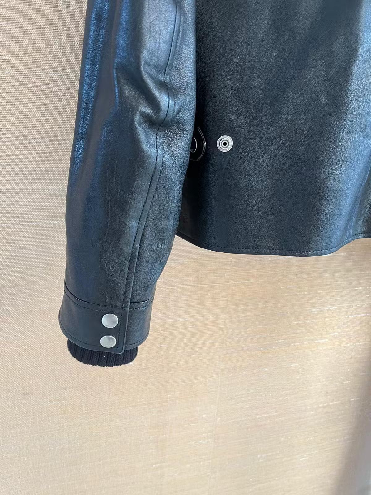 Saint Laurent Paris Shearling Collar Leather Jacket in Black Size US S / EU 44-46 / 1 - 4 Thumbnail