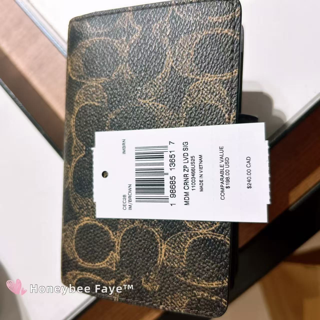Coach Medium Corner Zip Wallet In Loved Signature Canvas CEC28 Size ONE SIZE - 6 Thumbnail