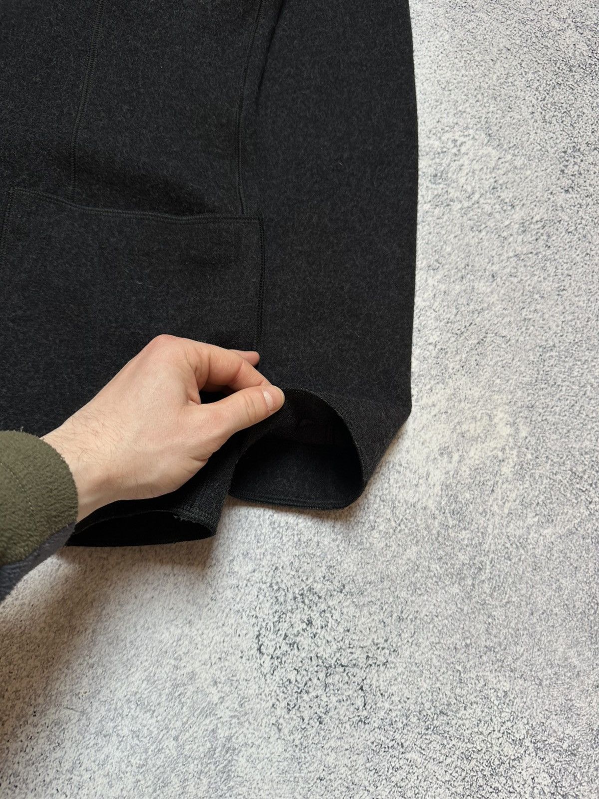 Comme des Garcons Giorgio Armani Unstructured Wool Jacket Asymmetric Military Size 42R - 6 Thumbnail