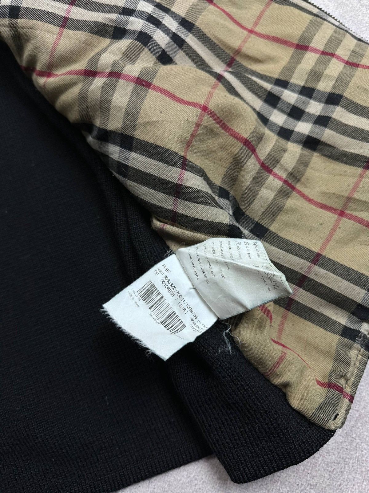 Burberry Vintage Burberry Knit Sleeve Velour Jacket Rare XL Mens Size US XL / EU 56 / 4 - 7 Thumbnail
