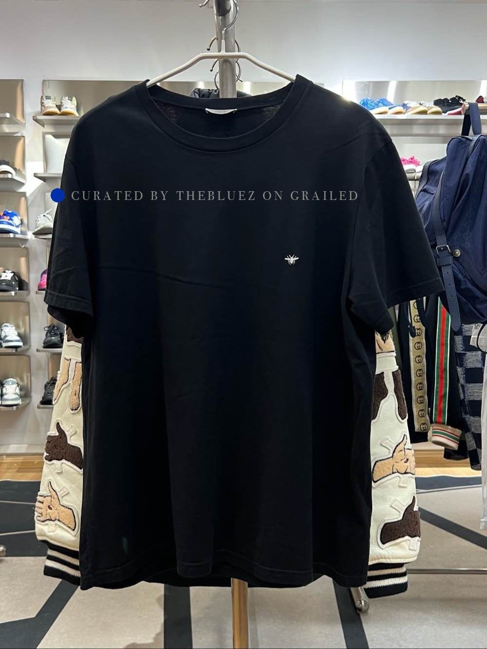 Dior Black Bee Embroidery Cotton T-Shirt Size US XXL / EU 58 / 5 - 1 Thumbnail