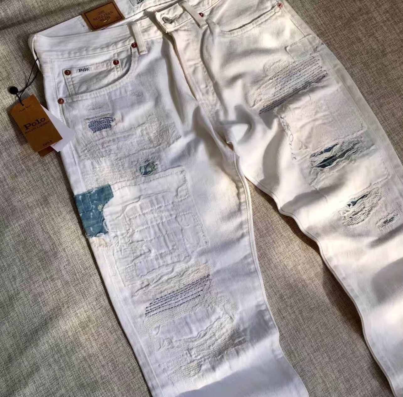 Polo Ralph Lauren Polo Ralph Lauren Vintage Distressed Slim Jeans Size US 31 - 1 Thumbnail