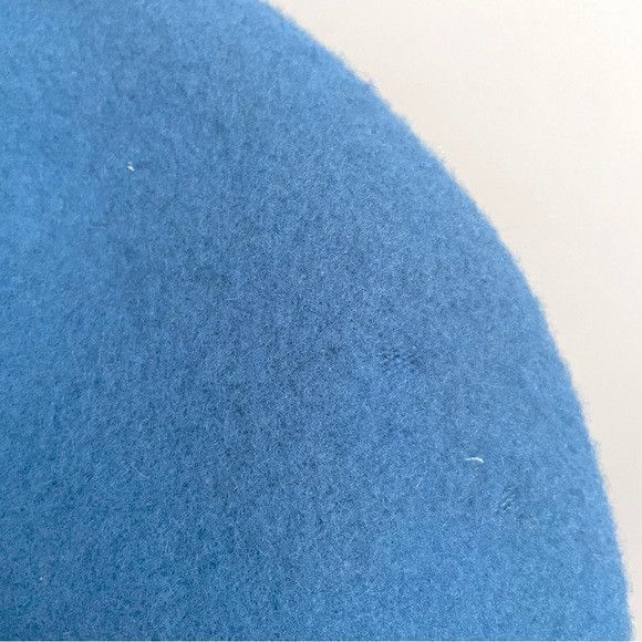 Vintage Beautiful Denim Blue Wool Beret - O/S, Unisex Size ONE SIZE - 3 Thumbnail