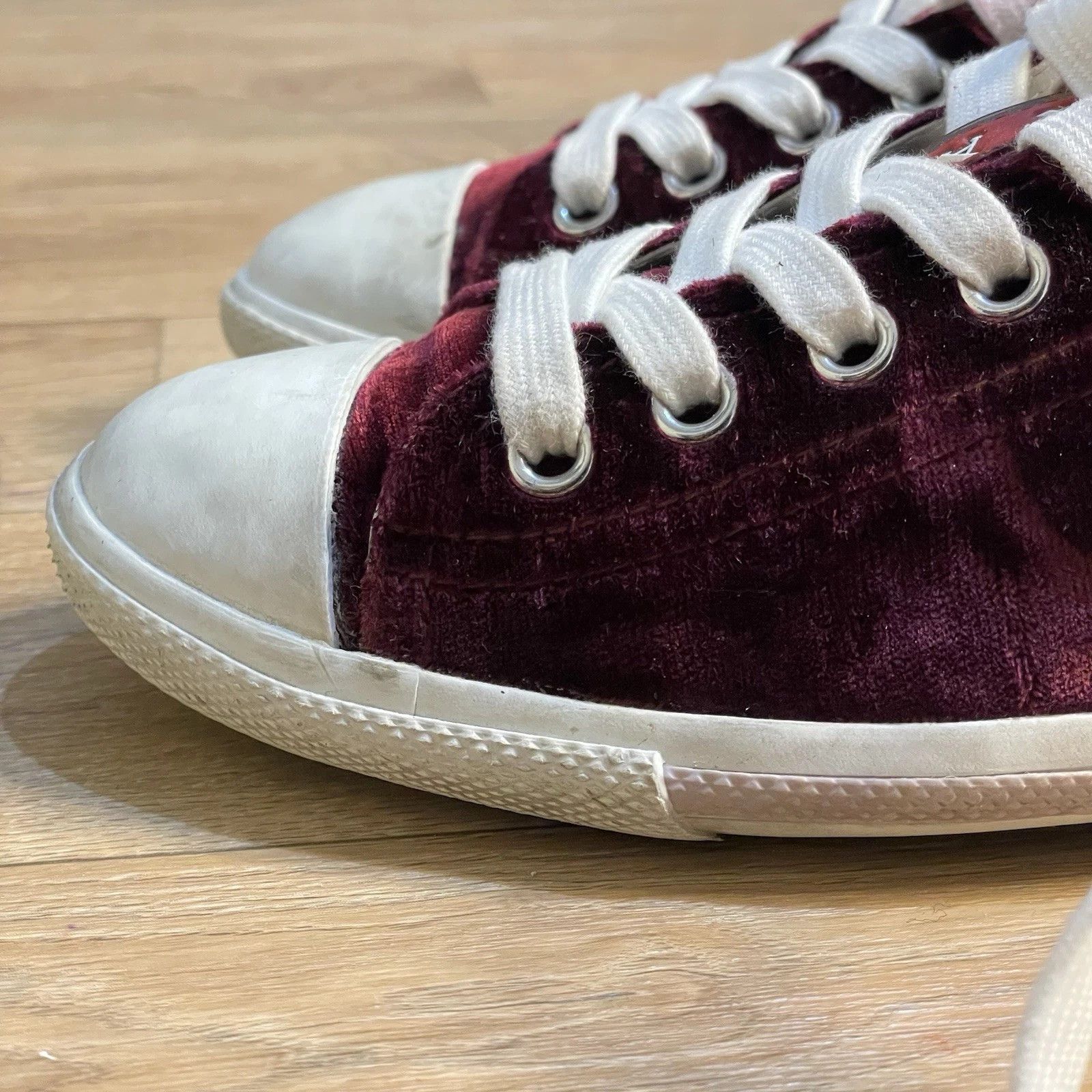 Prada Share Prada Sport Sneakers velvet Low Top Lace Up Cap Toe Size US 6 / IT 36 - 6 Thumbnail