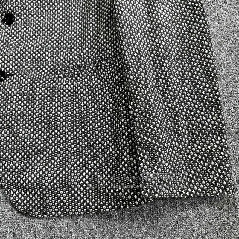 Alexander McQueen Alexander McQueen Men's Black Patterned Jacket . Size US XL / EU 56 / 4 - 2 Thumbnail
