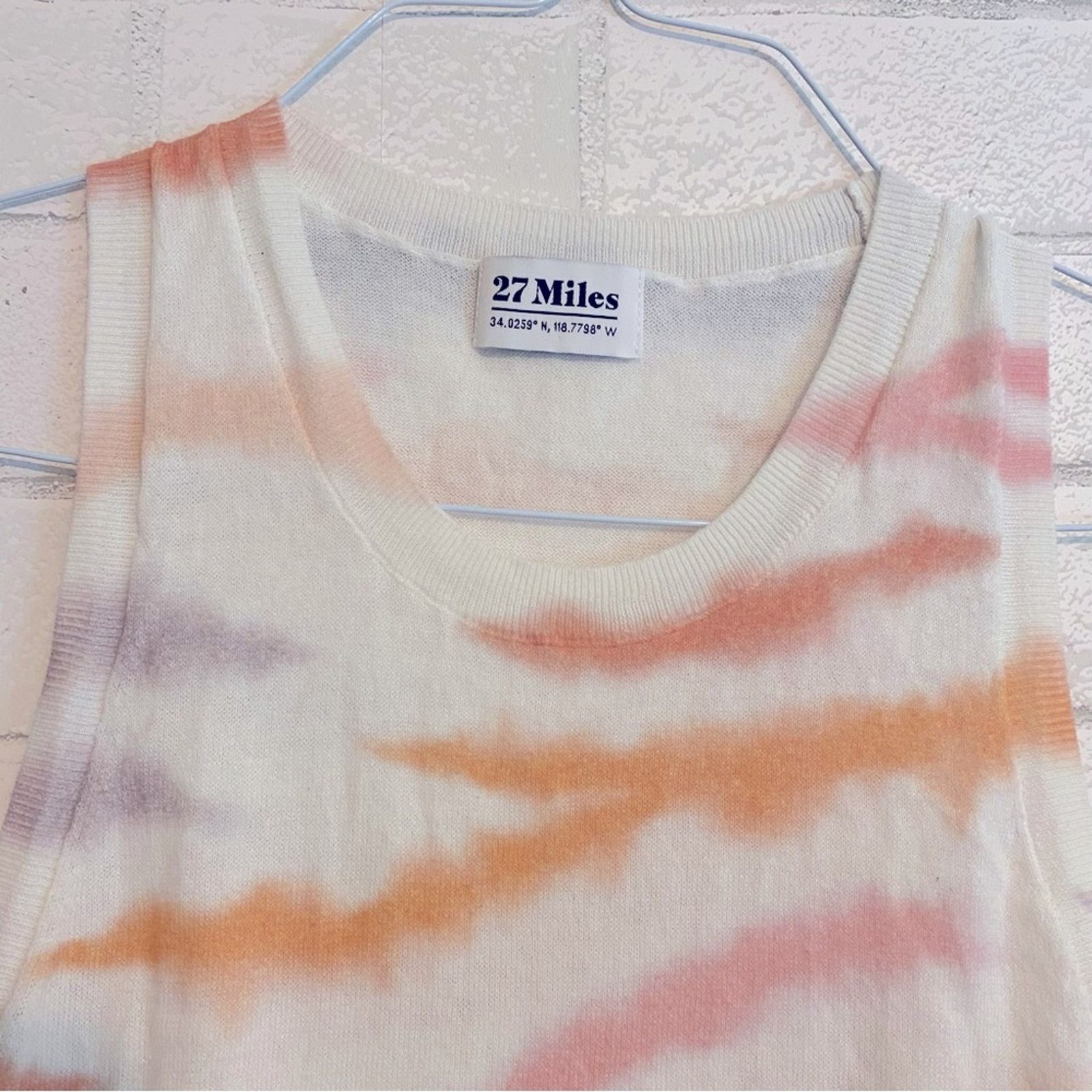 27 Miles 27 MILES MALIBU $138 Womens Small Watercolor Tie DyeTank EUC Size S / US 4 / IT 40 - 3 Thumbnail