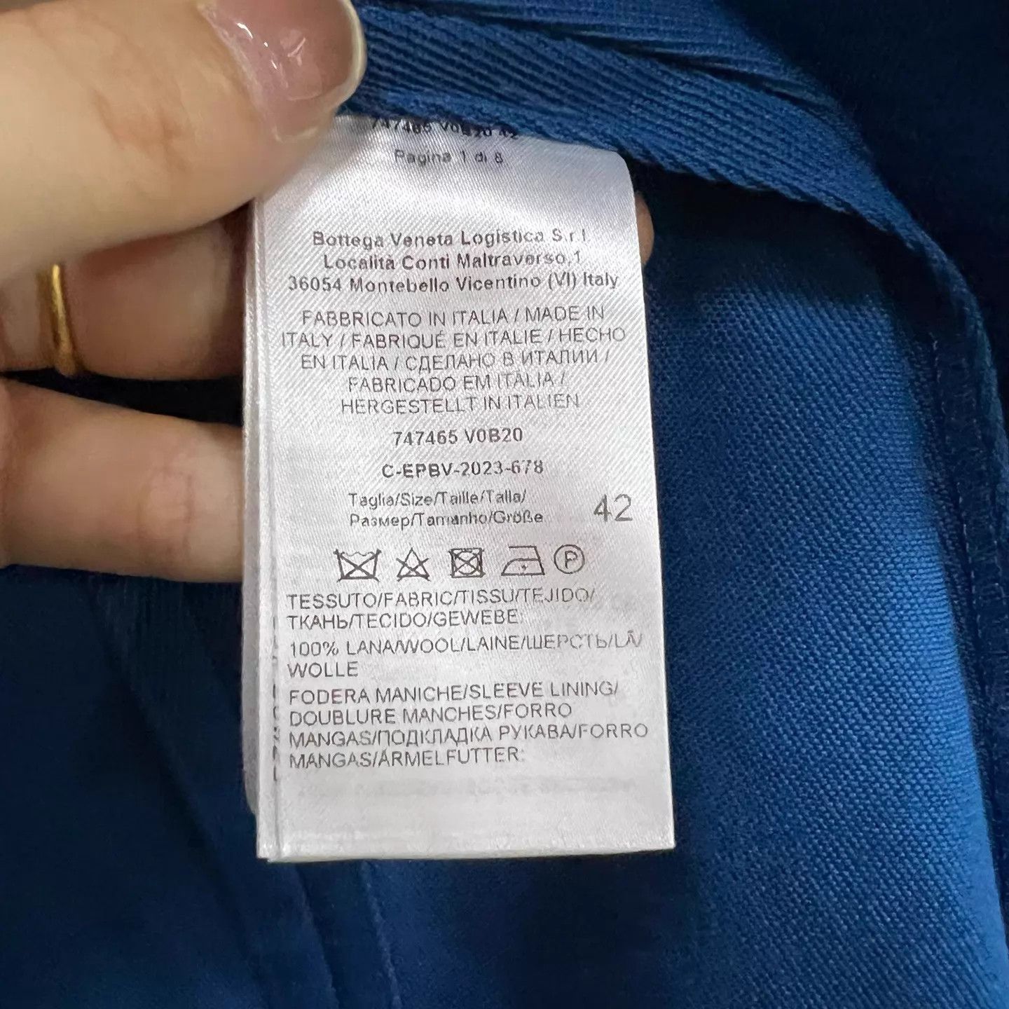 Bottega Veneta BV blue notch lapel single-breasted jacket 42 NWT Size US XS / EU 42 / 0 - 3 Thumbnail