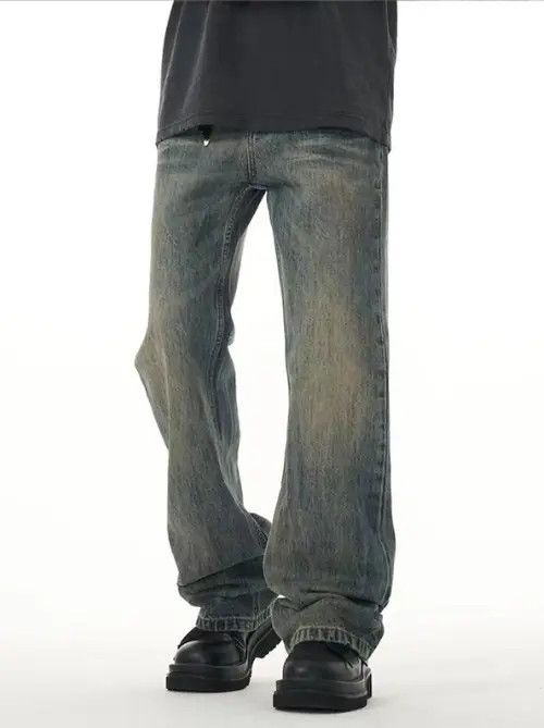VIBE Washed distressed blue bootcut jeans Size US 32 / EU 48 - 6 Thumbnail