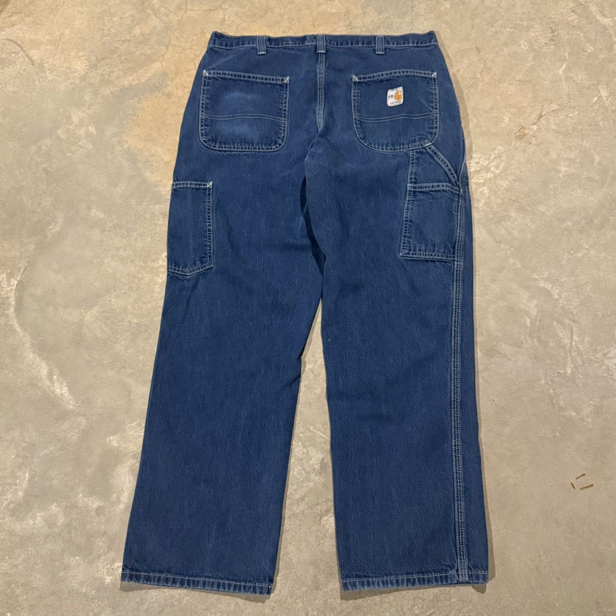 Carhartt 2000s Carhartt Faded Baggy Carpenter Jeans ERD Grunge Y2K Size US 35 - 2 Thumbnail