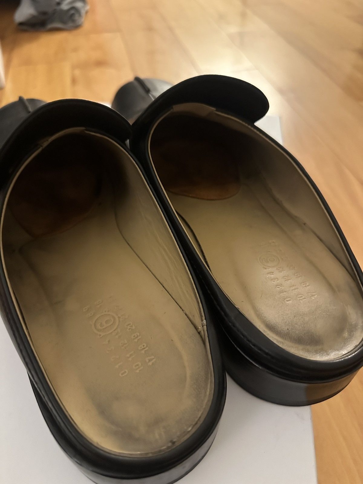 MM6 mm6 black embossed logo loafers Size US 11 / EU 44 - 4 Thumbnail