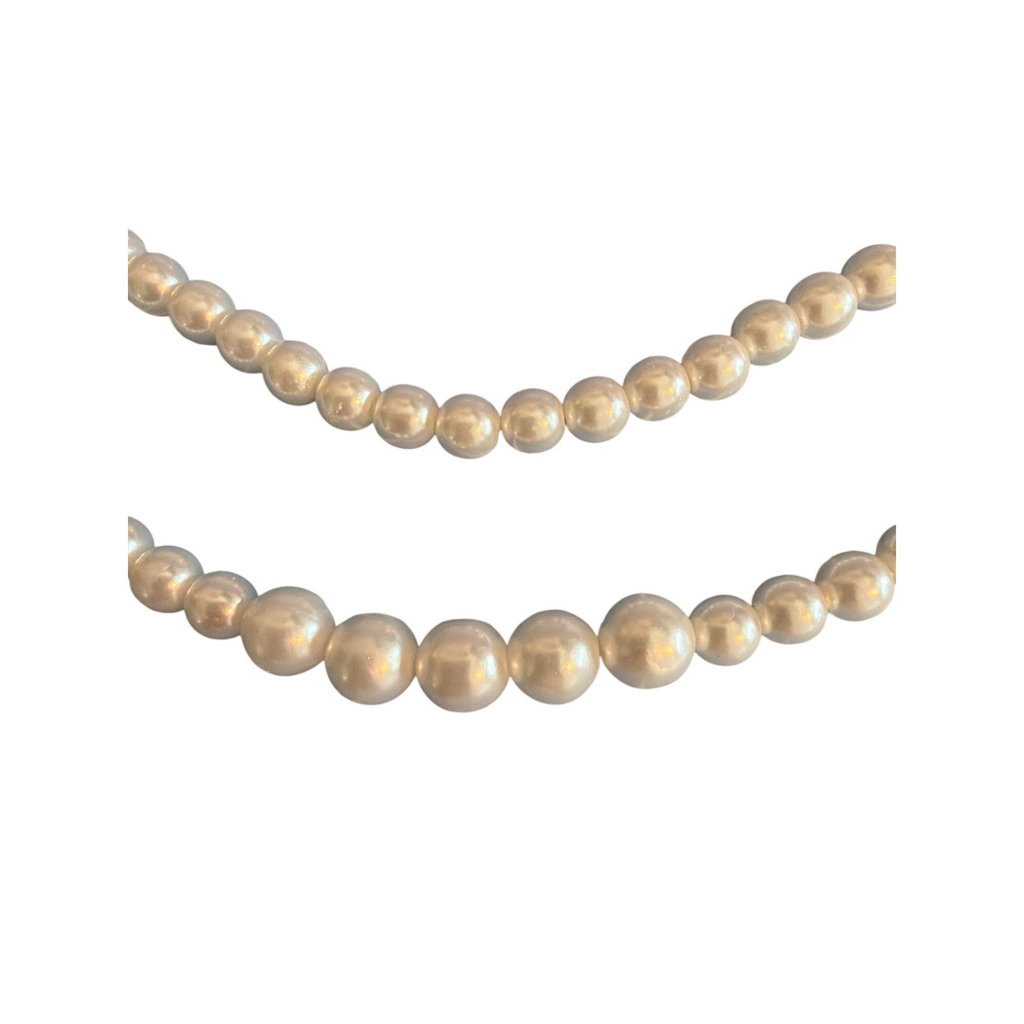 Other Vintage Faux Pearl Double Strand Sweater Clip Button Attachm Size ONE SIZE - 3 Thumbnail