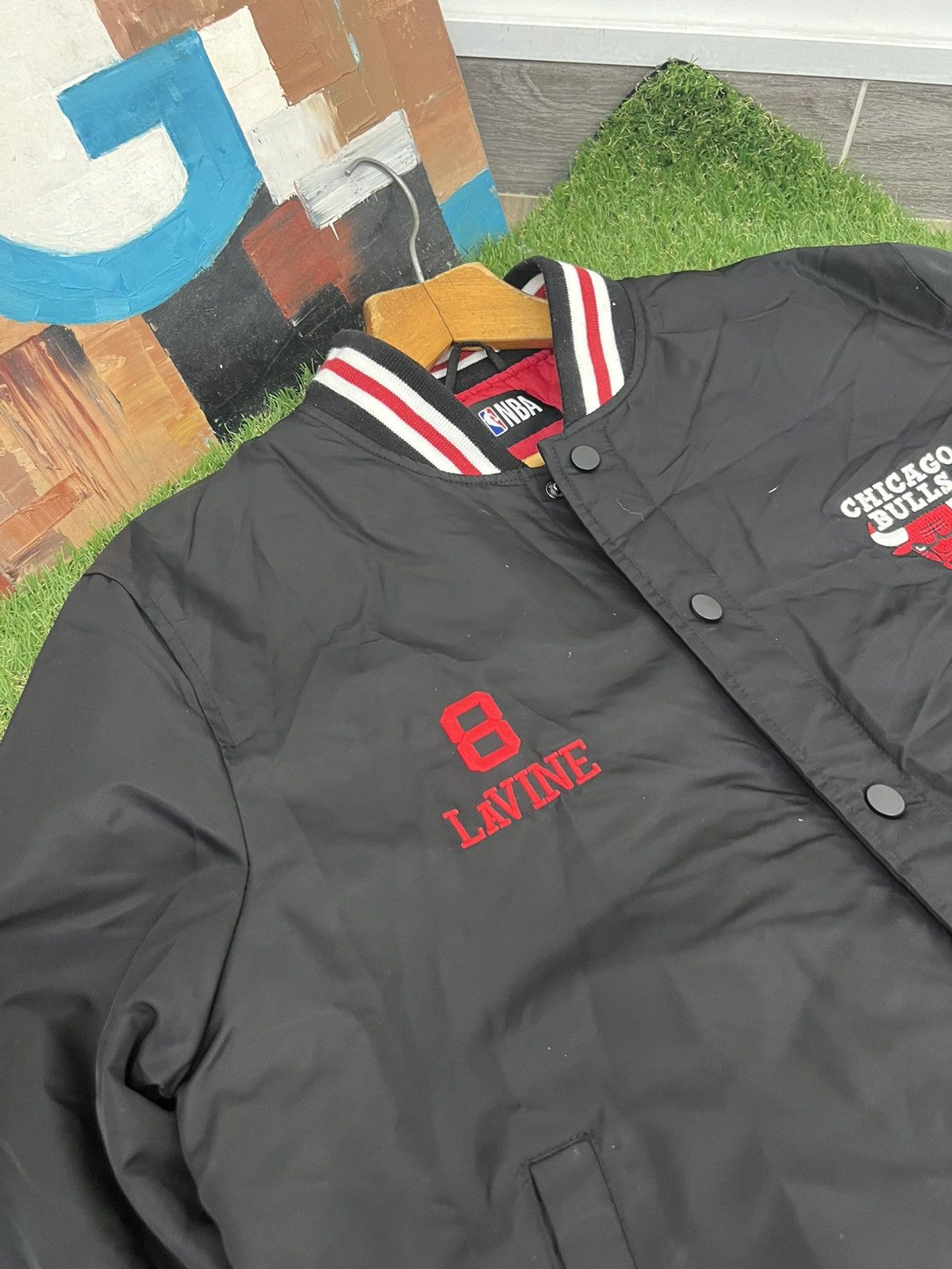 NBA × Vintage Vintage NBA Chicago Bulls Bomber Jacket Size L / US 10 / IT 46 - 7 Thumbnail