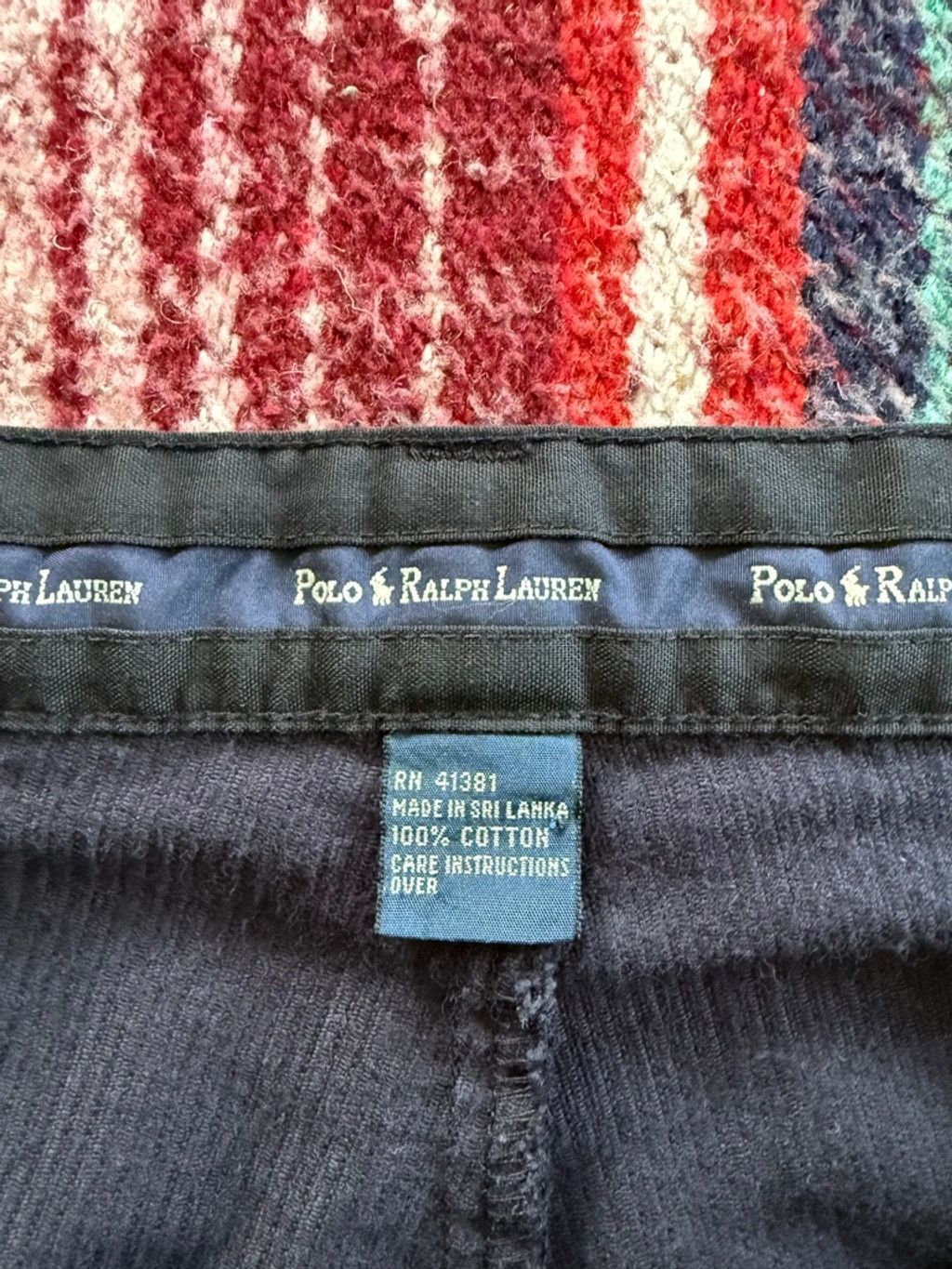 Polo Ralph Lauren Vintage Polo Ralph Lauren Navy Corduroy Wide Leg Pants 36x30 Size US 36 / EU 52 - 5 Thumbnail