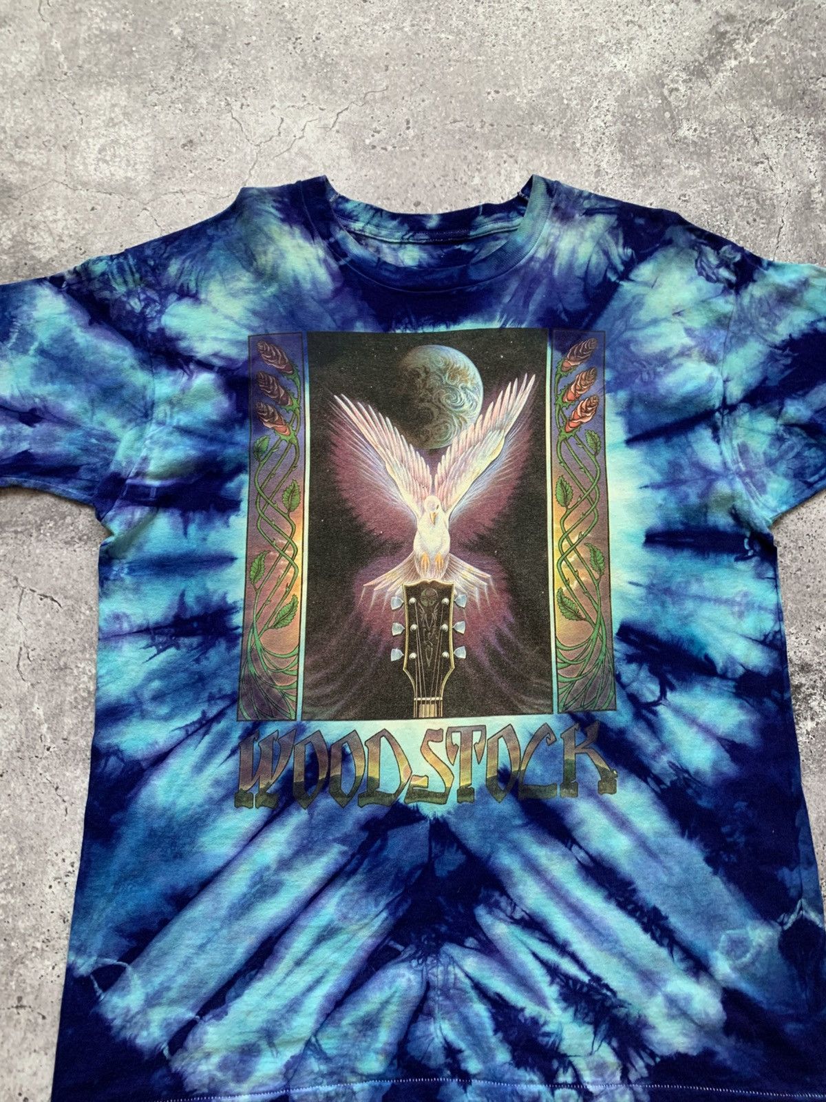 Band Tees 🔥VINTAGE WOODSTOCK 1988 MIKIO SINGLE STITCH TYE DYE TSHIRT Size US XL / EU 56 / 4 - 3 Thumbnail