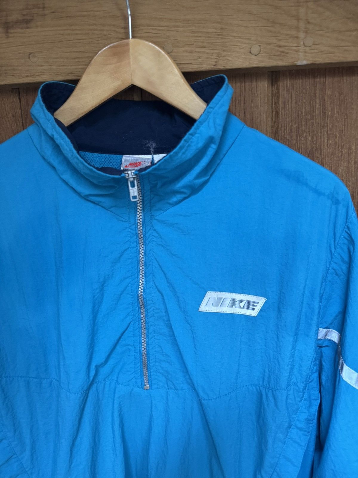 Nike Vintage 90s Nike Reflective Windbreaker Jacket – Blue –Large Size US L / EU 52-54 / 3 - 6 Thumbnail