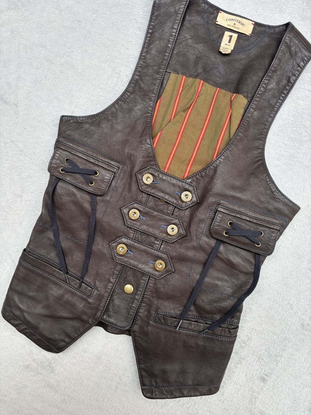 Converse Napoleon Corset Leather Vest Size XS / US 0-2 / IT 36-38 - 8 Thumbnail