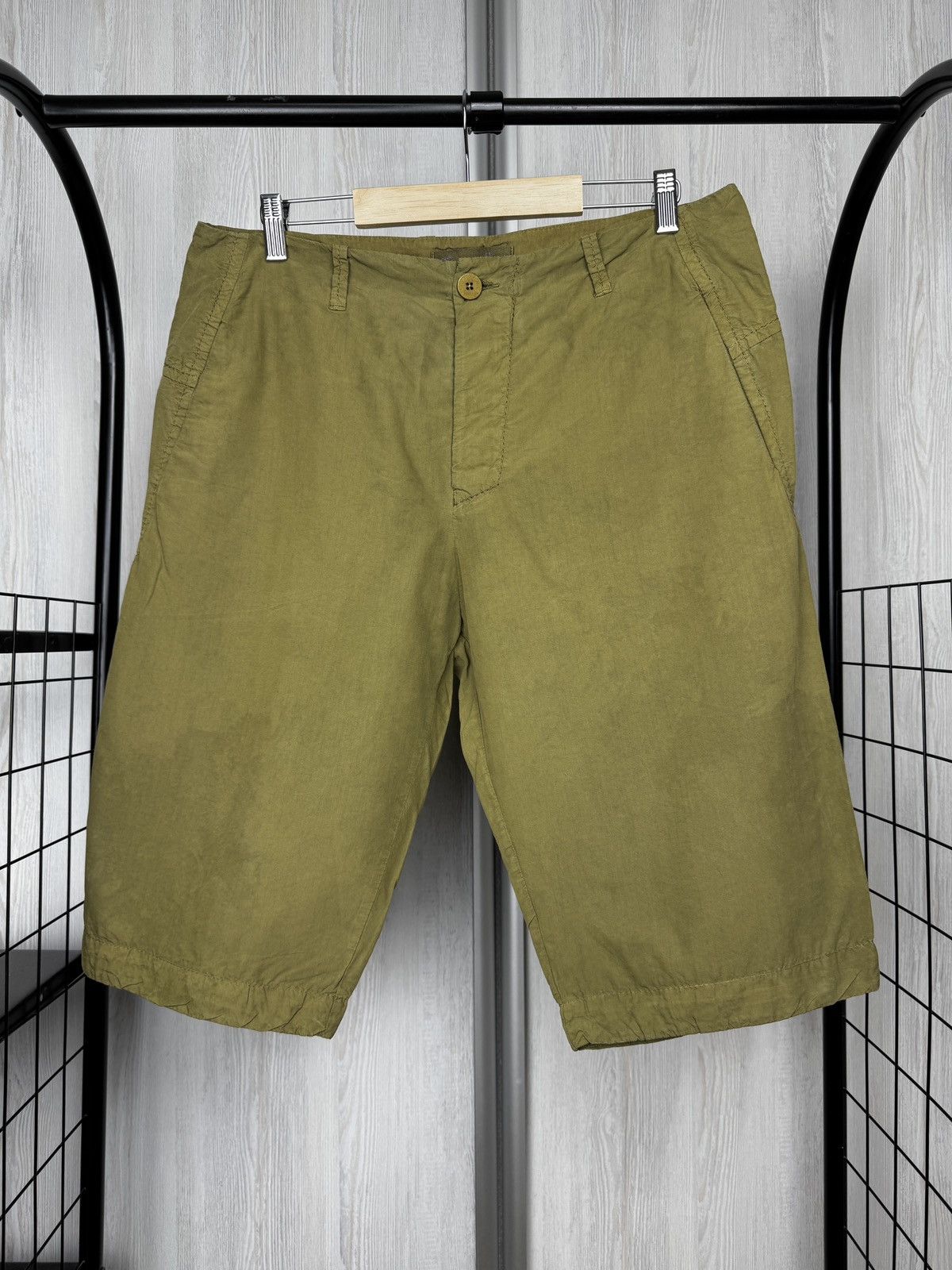 Transit Transit E142 Khaki/Gold Cotton-Viscose-Silk shorts size M Size US 32 / EU 48 - 2 Thumbnail