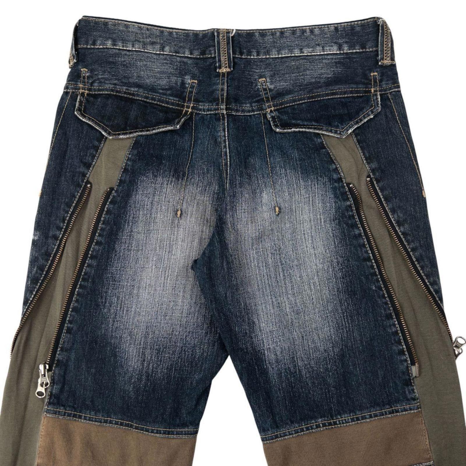 Other Vintage PPFM Multi Zip Denim Jeans Size W31 Size US 31 - 3 Thumbnail